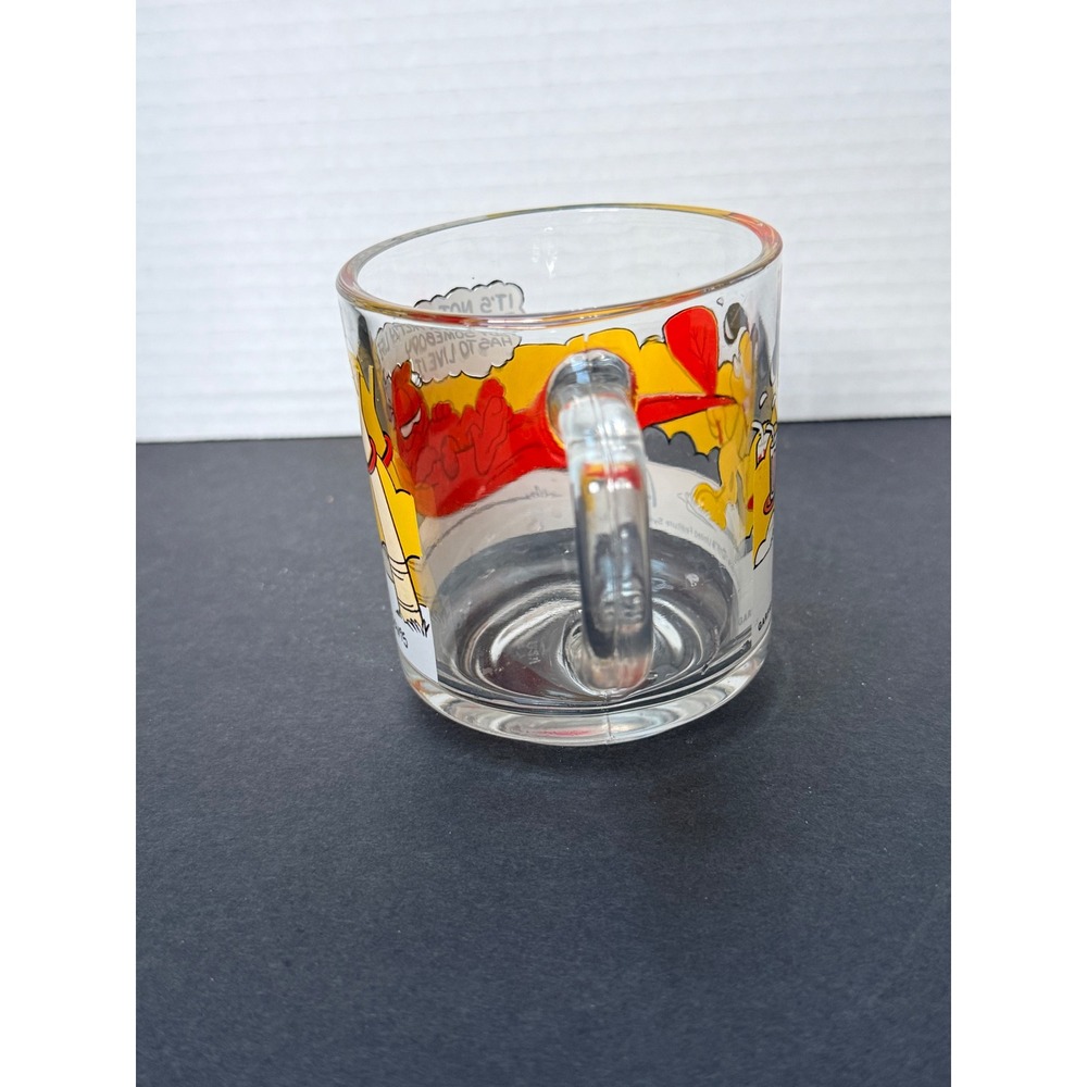 Vintage 1978 McDonalds Garfield Glass Mug Hammock Odie Jim Davis Collectible Cup - Picture 3 of 5